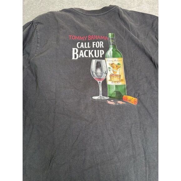Tommy Bahama Call For Backup Short Sleeve T Shirt Men's Size Large Gray - Picture 3 of 9